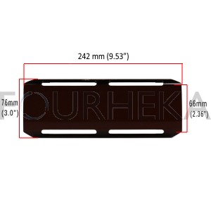 Cobertura / Capa preta  FHK-242MM-24CM para Barra led com 24 cm 
