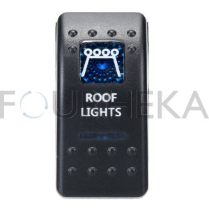 FHBS-012 Botão On/Off Triger & Switch, 12V-24V  Led "Roof Lights Azul" 