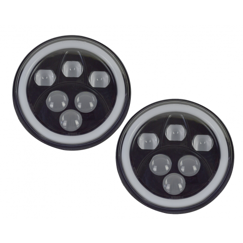 FHK-7060 Farol Led Wrangler com Luz presença diurna Branco + Ambar